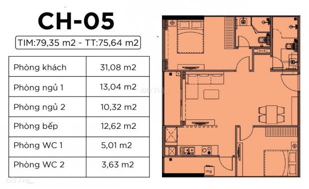 Ngoại giao căn 3 PN chung cư DLC Complex, giá 3,3 tỷ, full nội thất