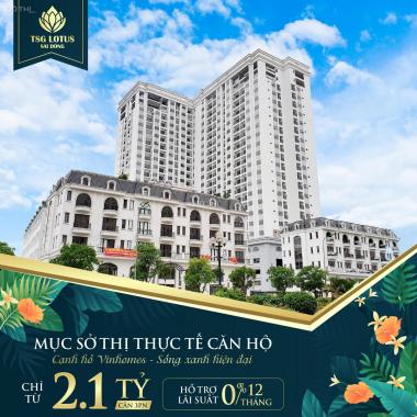 Sở hữu căn hộ cao cấp 3PN DA TSG Lotus Sài Đồng chỉ 750 triệu 92m2; đầy đủ tiện ích