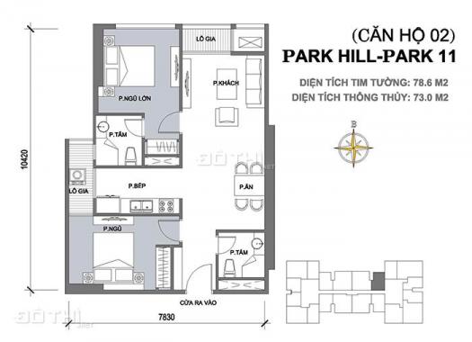 Cần bán căn hộ Vinhomes Park Hill 2PN để đầu tư, giá hấp dẫn