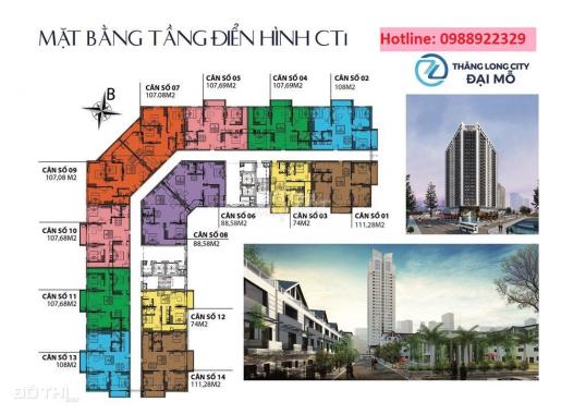 Chính chủ bán căn chung cư B32 Đại Mỗ (Thăng Long City). Căn số 06, 88m2