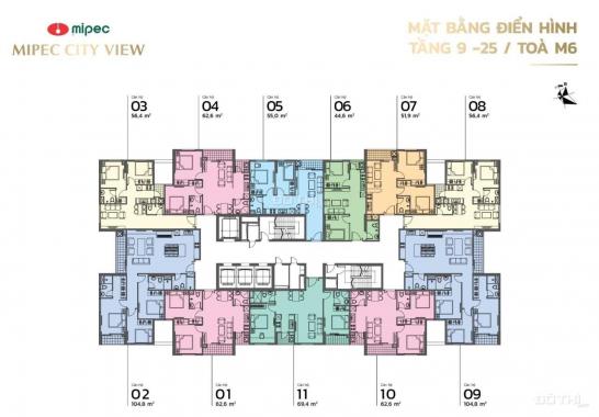 Bán gấp căn số 11 tầng cao tòa M6 chung cư Mipec Kiến Hưng giá 18 tr/m2. Liên hệ 0965971001