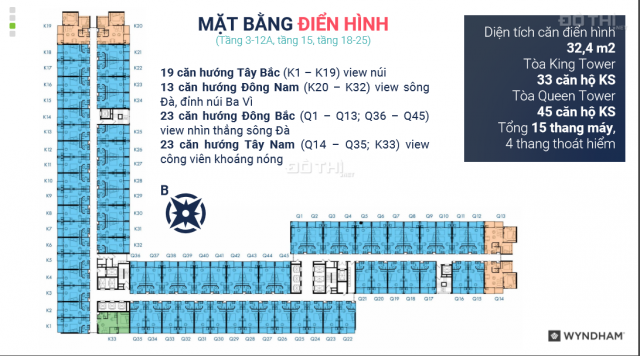 3 suất ngoại giao căn hộ khoáng nóng 5 sao Wyndham Thanh Thủy rẻ hơn CĐT 100tr - 0915122325