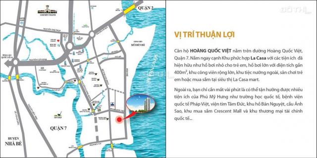 Căn hộ Hoàng Quốc Việt, Quận 7. Giá 1,8 tỷ 60m2 có sổ