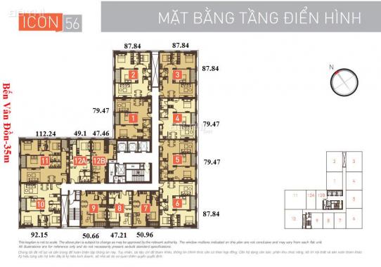 Cần bán gấp căn hộ đã ICON 56 có sổ hồng view Bitexco 3PN, 93m2 giá chỉ 4.85 tỷ bao thuế phí