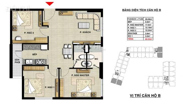 Chính chủ bán căn hộ The CBD Q2, 3PN, 80m2, full nội thất, giá tốt