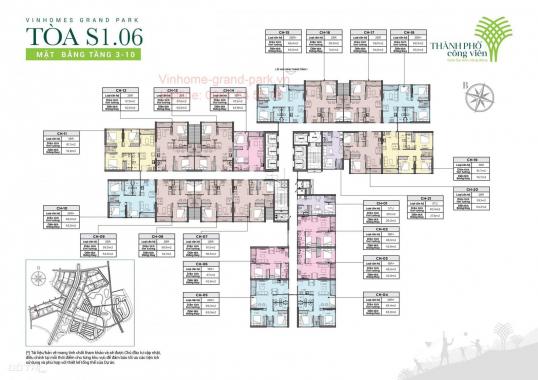 Chính chủ cần nhượng căn hộ 61,5m2 2PN thuộc dự án Vinhomes Grand Park Quận 9, HCM