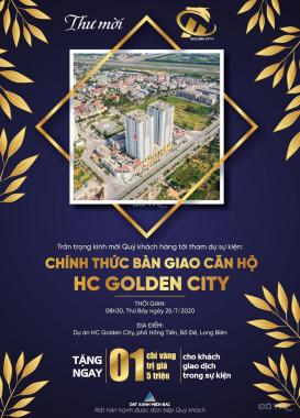 HC Golden - dự án vàng bậc nhất Long Biên, 3,4 tỷ 3PN 87m2 full nội thất cao cấp, CK 4%, tặng 80tr