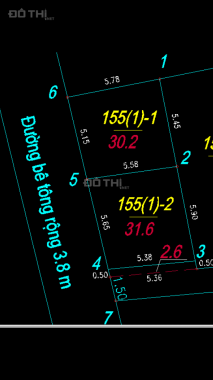 Bán đất Thạch Bàn. 30,2m2 đường 3,8m, giá 1,5 tỷ, mặt tiền 5,15m ô tô vào thoải mái