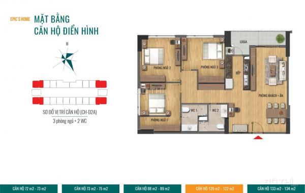 Bán căn hộ 3PN khu đô thị Thành Phố Giao Lưu. 121m2 giá 3.4 tỷ