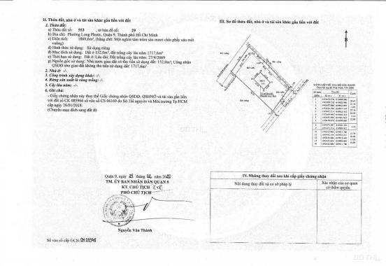 Bán đất tại đường Long Thuận, Phường Long Phước, Quận 9, Hồ Chí Minh diện tích 1869m2 giá 25 tỷ