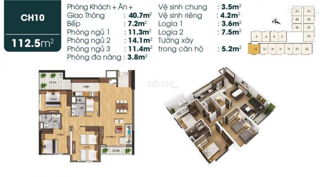 Bán căn hộ 4 phòng ngủ dự án TSG Lotus 190 Sài Đồng, 112,5m2, giá 25.5 triệu/m2, giao nhà 08/2020