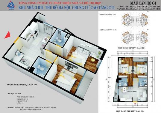 Bán căn hộ chung cư CT1 Yên Nghĩa - Bộ Quốc Phòng giá tốt