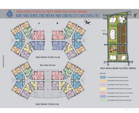 Bán căn hộ 61.94m2 chung cư CT1 Yên Nghĩa - Bộ quốc phòng. 0969569973