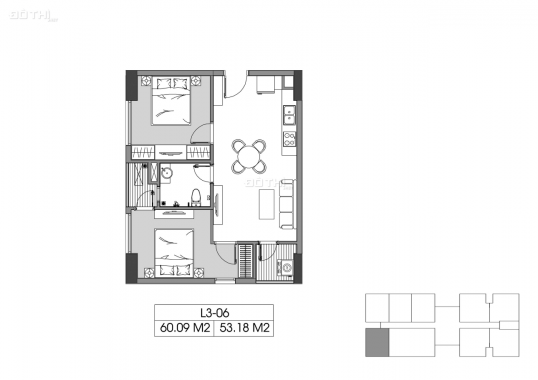 Bán căn góc 2 phòng ngủ 53,9 m2 chung cư Le Grand Jardin hướng ĐN giá 1,496 tỷ bao VAT & bảo trì