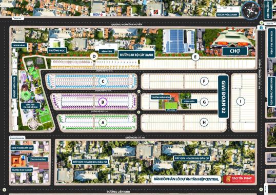 Bán đất nền dự án tại dự án Tân Uyên Central - Tân Hiệp, Tân Uyên, Bình Dương diện tích 67m2