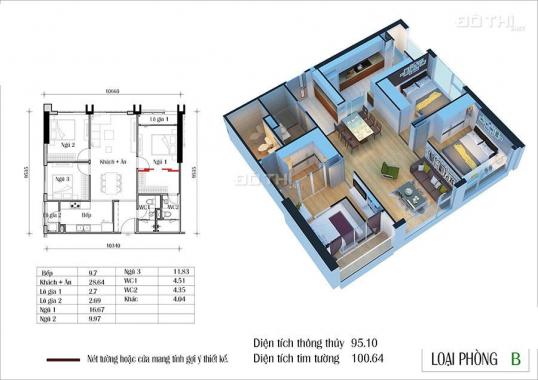 Bán căn hộ chung cư diện tích 94m2, giá 2.15 tỷ tại dự án Hà Nội Homeland, Long Biên, Hà Nội