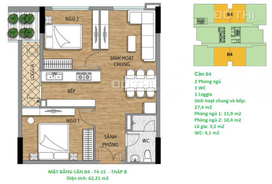 Căn 2PN ban công Đông Nam, DA Valencia Garden, giá chỉ 1,5 tỷ nhận nhà ở ngay