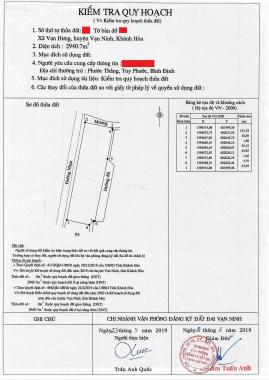 Bán đất biển Bắc Vân Phong 2 mặt tiền, cách biển 500m, cách QL 1A 1km. Full thổ cư 100%