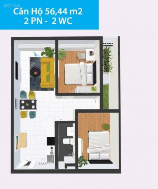 Căn hộ Topaz Home 2, Quận 9 - 56.44m2 - 1,22 tỷ dạng vay