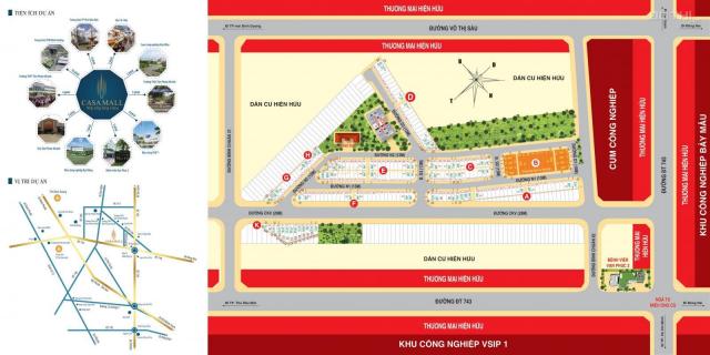 Nguồn kín phố thương mại Casa Mall trục đường chính N1, cách cổng 60m, giá đầu tư