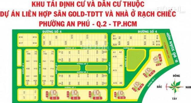 Bán đất sân golf Rạch Chiếc An Phú đường Đỗ Xuân Hợp gần chợ nền A2 (287,5m2) 65 triệu/m2