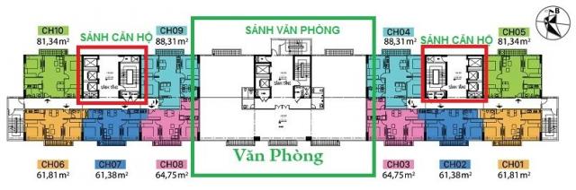 Chỉ 2,6 tỷ sở hữu căn 2PN, DT 61,3m2 ký trực tiếp CĐT, ban công Đông Nam, view hồ. LH 0396993328