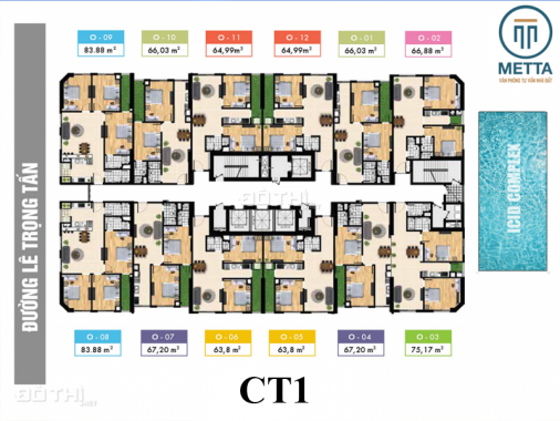 Căn hộ cần giao bán tại ICID Complex 2PN chỉ 1.5 tỷ