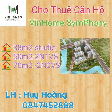 Cho thuê căn hộ cao cấp Symphony Long Biên, HN, 38m2 - 65m2 - 70m2 chỉ từ 7tr/th LH: 0847452888