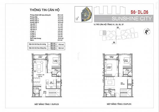 Duplex dự án Sunshine City tầm view Panorama chiết khấu 10% - tặng 500tr