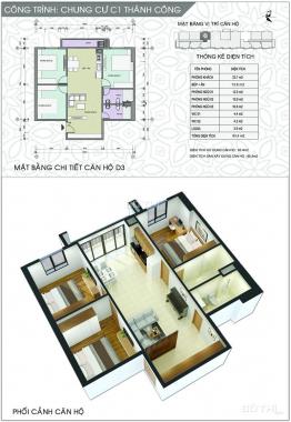 C1 Thành Công, bán căn 3PN duy nhất, DT 88m2, nhận nhà ở ngay, LH 0396993328 Trang