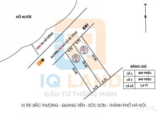 Bán nhanh 104m2 Bắc Thượng - Quang Tiến - Sóc Sơn - HN