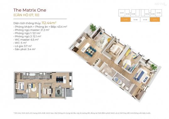 Bán căn hộ chung cư tại dự án The Matrix One, Nam Từ Liêm, Hà Nội diện tích 113m2, giá 53 triệu/m2