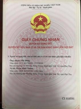 Chính chủ cần bán đất thuộc phường Vân Phú, TP Việt Trì, Phú Thọ