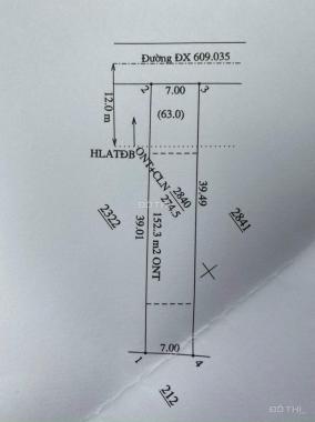 Bán đất tại đường DX 035, Phường Phú An, Bến Cát, Bình Dương giá 1.75 tỷ