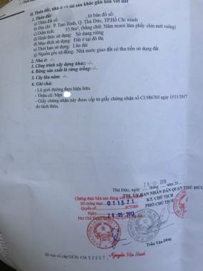 Cần bán căn nhà 2 mặt tiền 1T 2L ngay P Tam Bình, Thủ Đức, gần chợ Đầu Mối chỉ với 3tỷ98, sổ riêng