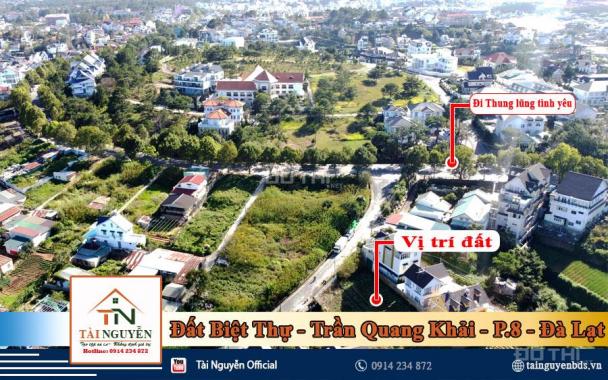 Bán nhanh lô đất 453 m2, full thổ cư mặt tiền đường Trần Quang Khải, P. 8, Đà Lạt giá 18,7tỷ