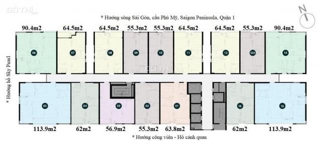 Duy nhất căn hộ mới tinh 100% giá chỉ 2.5 tỷ 2PN LH My 0939336696