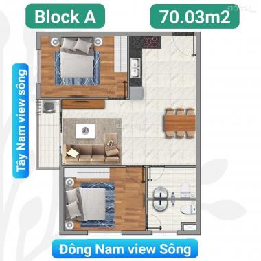 Căn góc 70m2 hai view sông Sài Gòn và view thành phố Thuận An giá 1,8 tỷ bao thuế phí chuyển nhượng