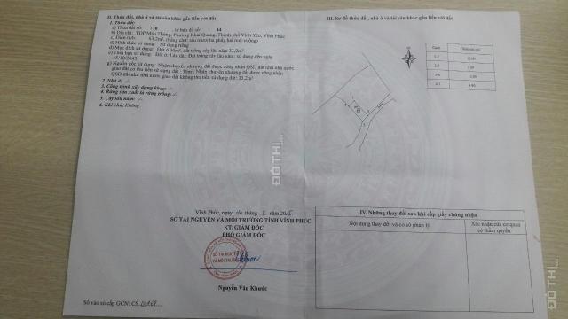 Bán đất TDP Mậu Thông - Khai Quang - Vĩnh Yên. Lh: 0986934038