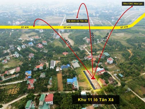 Bán đất Hòa Lạc gần khu công nghệ cao, DT 60m2, mặt tiền 5m cực đẹp, giá chỉ 852 triệu