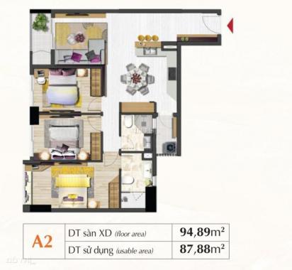 Bán căn hộ Sài Gòn South Residence Phú Mỹ Hưng 95m2, 3PN giá 3.55 tỷ full nội thất, nhận nhà ở ngay