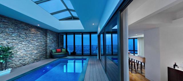 Cho thuê căn hộ penthouse IPH 300m2 bể bơi trong nhà full nội thất