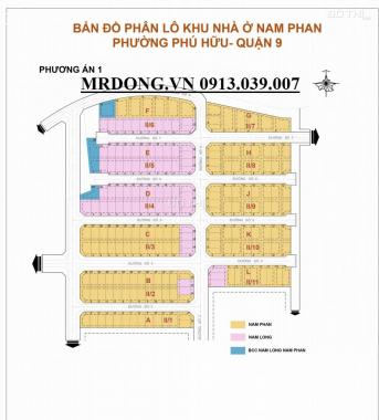 Bán 162m2 đất KDC Nam Phan Nam Long Phú Hữu giá 51tr/m2 rẻ đón tết 2021