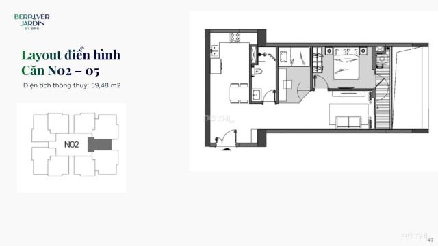 Gia đình tôi cần chuyển nhượng gấp căn hộ - 60.47m2 tầng 16 tòa N02 giữ giá đợt 1