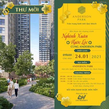 Booking căn hộ cao cấp Anderson Park - Căn hộ chuẩn xanh Singapore tại Bình Dương