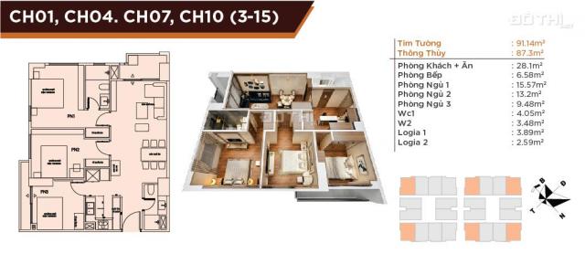 Bán chung cư HC Golden - quỹ căn 3PN full nội thất cao cấp nhất Long Biên nhận nhà ở ngay