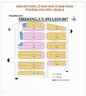 Bán 79 lô 162m2 Nam Phan Nam Long Quận 9, giá 57tr/m2, gấp 2021