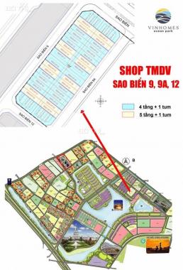 Mở bán shophouse TMDV Sao Biển giá gốc k chênh đi thẳng ra hồ Vinhomes Ocean Park, LH 0911781333