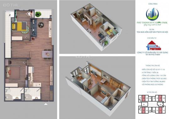 Suất ngoại giao: P2001 căn góc 2PN đẹp nhất dự án Phú Thịnh Green Park rẻ hơn 100tr suất duy nhất