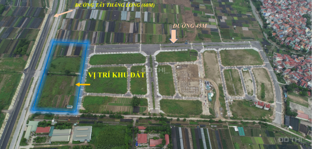Đất đấu giá mặt đường Tây Thăng Long, Tây Tựu, Bắc Từ Liêm, Hà Nội, DT: 82.5m2 giá 60tr/m2